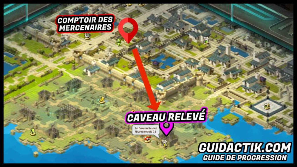 emplacement caveau relevé wakfu