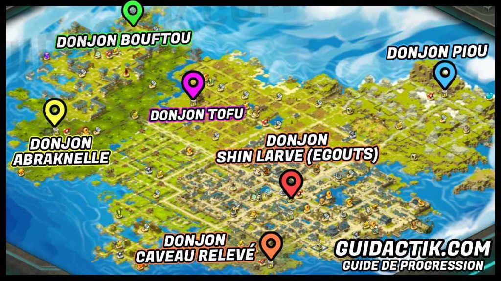 position donjon astrub wakfu