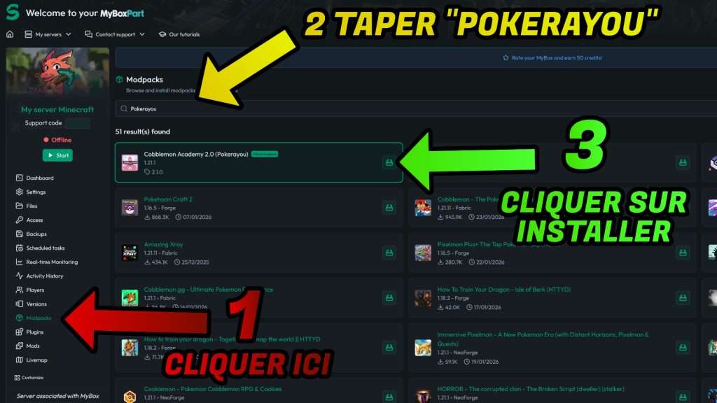 installation cobblemon academy minestrator