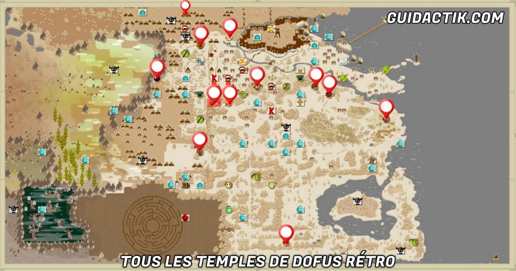 tous les temples de dofus rétro